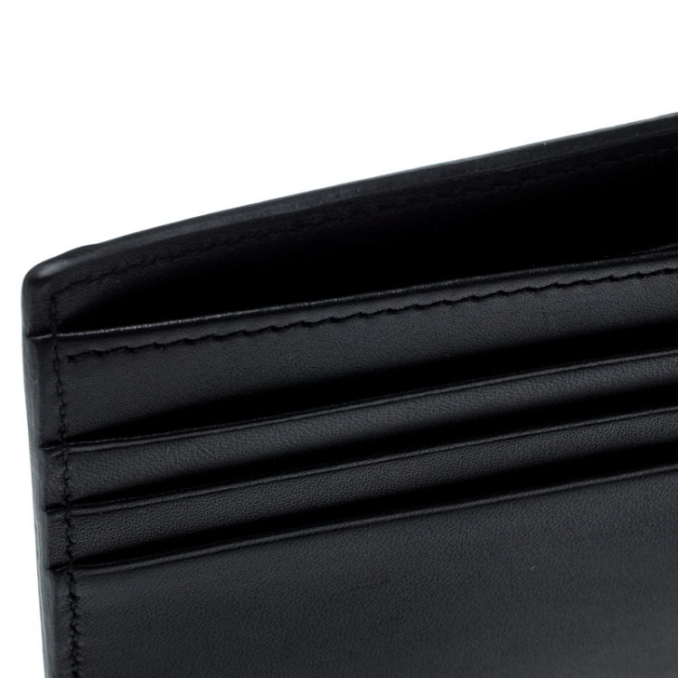 Pre Owned Givenchy Black Leather Bi Fold Wallet