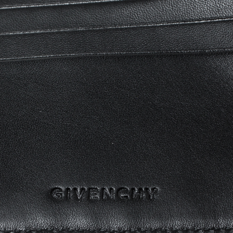 Pre Owned Givenchy Black Leather Bi Fold Wallet