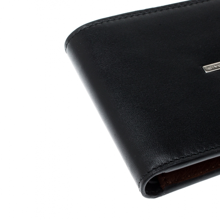 Pre Owned Givenchy Black Leather Bi Fold Wallet