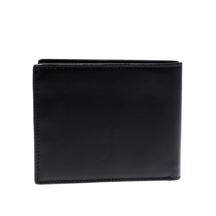 Pre Owned Givenchy Black Leather Bi Fold Wallet