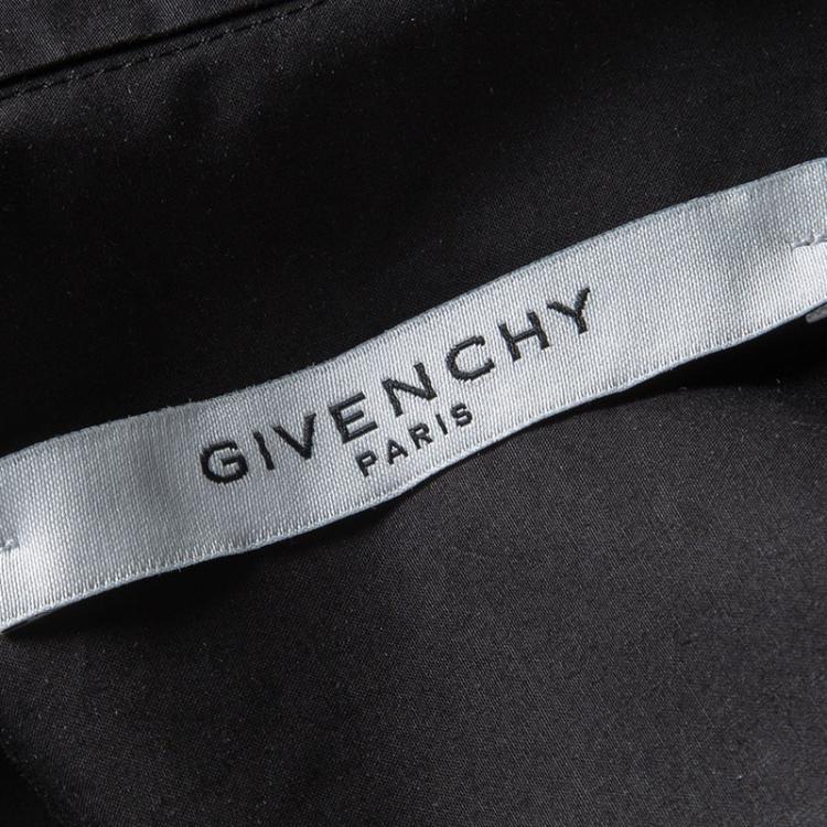 Pre Owned Givenchy Black Cotton Berlin Cobra Print Long Sleeve Button Front Shirt M