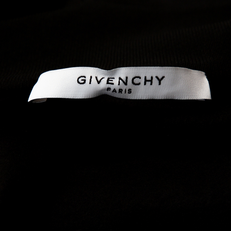 Pre Owned Givenchy Black Ticker Sleeve Zip Up Track Jacket S