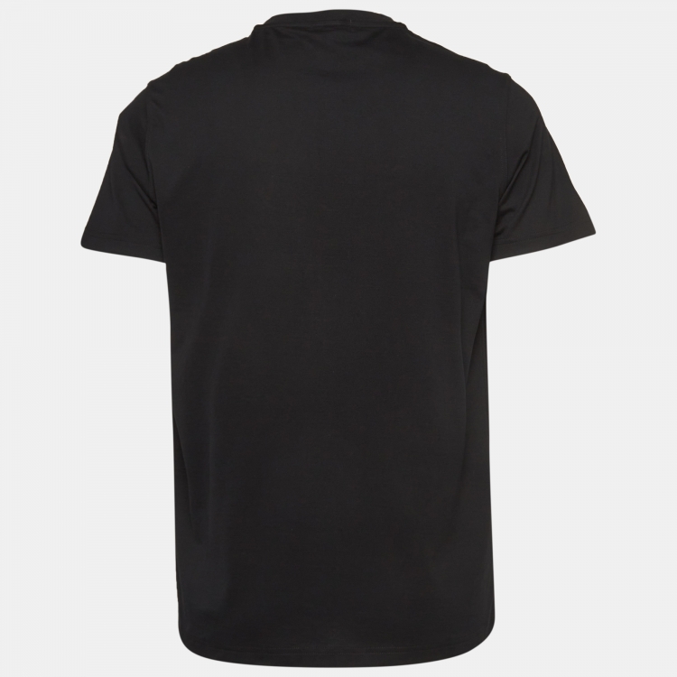 Pre Owned Givenchy Black Degrade Signature Cotton Regular-Fit T-Shirt S
