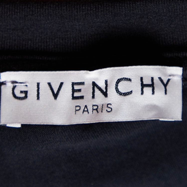 Pre Owned Givenchy Black Bambi Print Cotton Crew Neck T-Shirt L