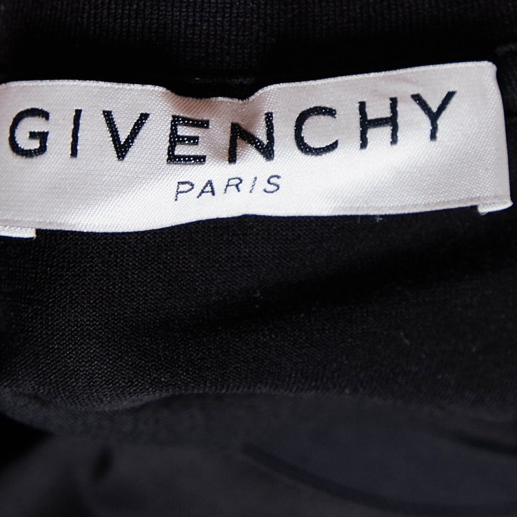 Pre Owned Givenchy Black Glitch Graphic Print Cotton Regular Fit T-Shirt L
