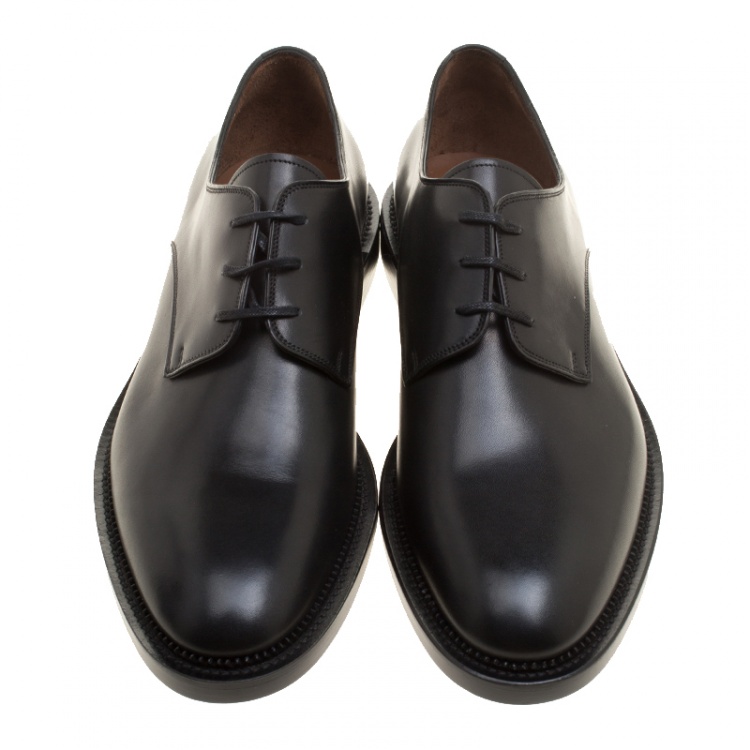 Pre Owned Givenchy Black Leather Uniform Kline Lace Up Derby Size 43