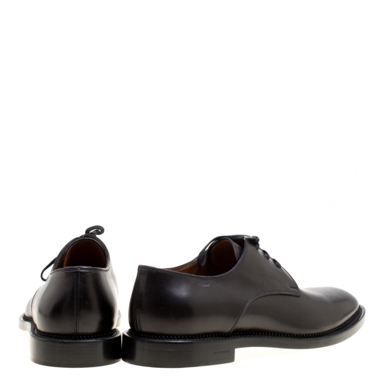 Pre Owned Givenchy Black Leather Uniform Kline Lace Up Derby Size 44
