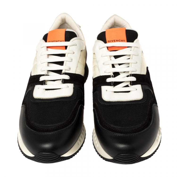 Pre Owned Givenchy Multicolor Mesh Suede Fabric And Leather T3 Low Top Sneakers Size 43