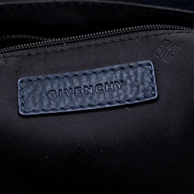 Pre Owned Givenchy Black/Blue Coated Fabric and Leather Limited Edition 75/008 Garment Bag