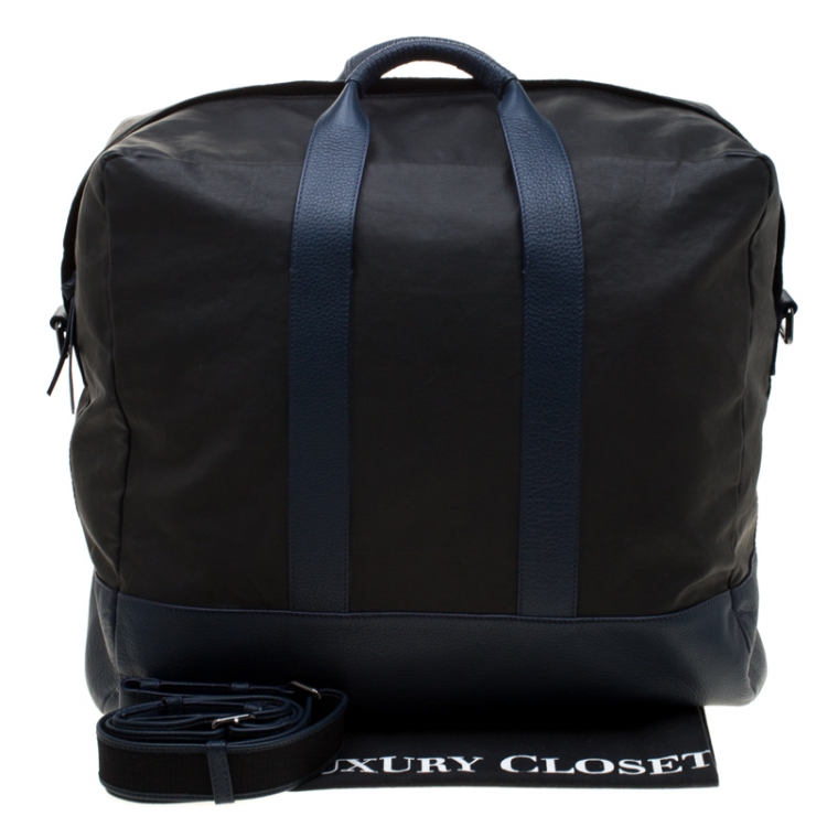 Pre Owned Givenchy Black/Blue Coated Fabric and Leather Limited Edition 75/008 Garment Bag