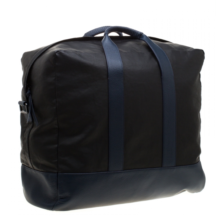 Pre Owned Givenchy Black/Blue Coated Fabric and Leather Limited Edition 75/008 Garment Bag