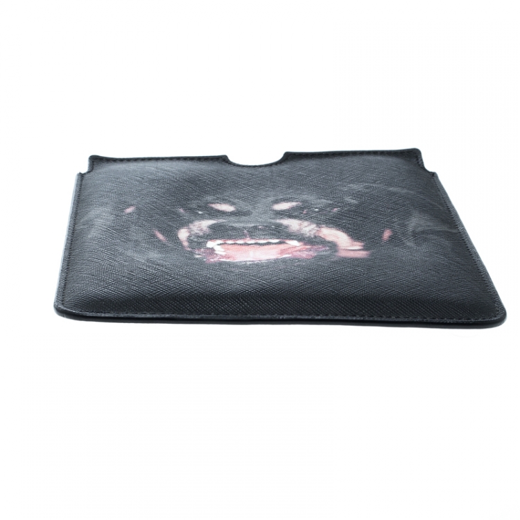 Pre Owned Givenchy Black Coated Canvas Rottweiler IPad Mini Case