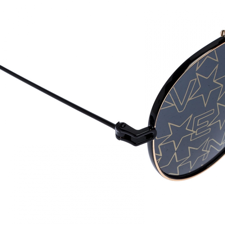 Pre Owned Givenchy Black/Gold GV7057/S Nude Aviator Sunglasses