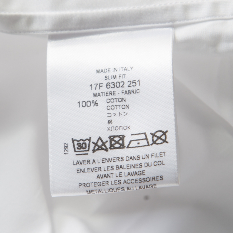 Pre Owned Givenchy White Cotton Long Sleeve Button Front Classic Slim Fit Shirt S