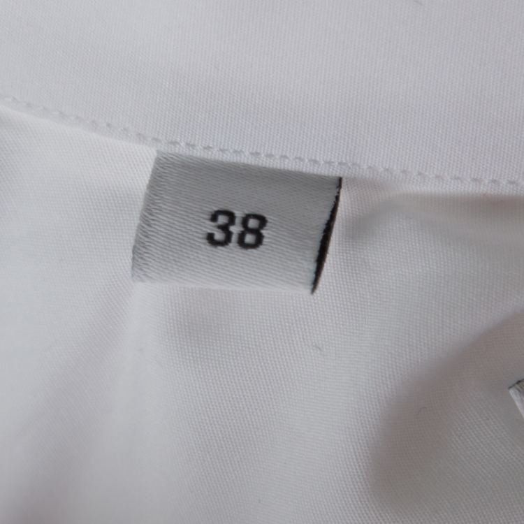 Pre Owned Givenchy White Cotton Long Sleeve Button Front Classic Slim Fit Shirt S