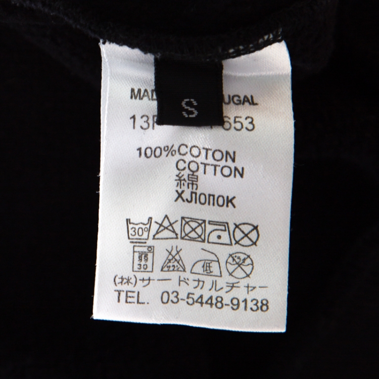 Pre Owned Givenchy Black Printed Cotton Long Sleeve Sweatshirt S