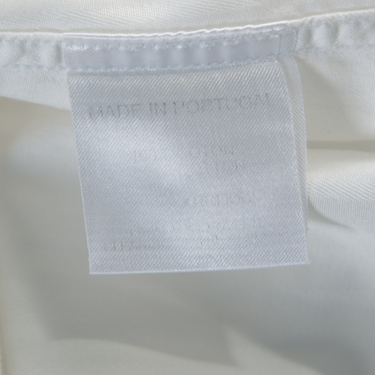 Pre Owned Givenchy White Striped Cotton Button Front Shirt M 