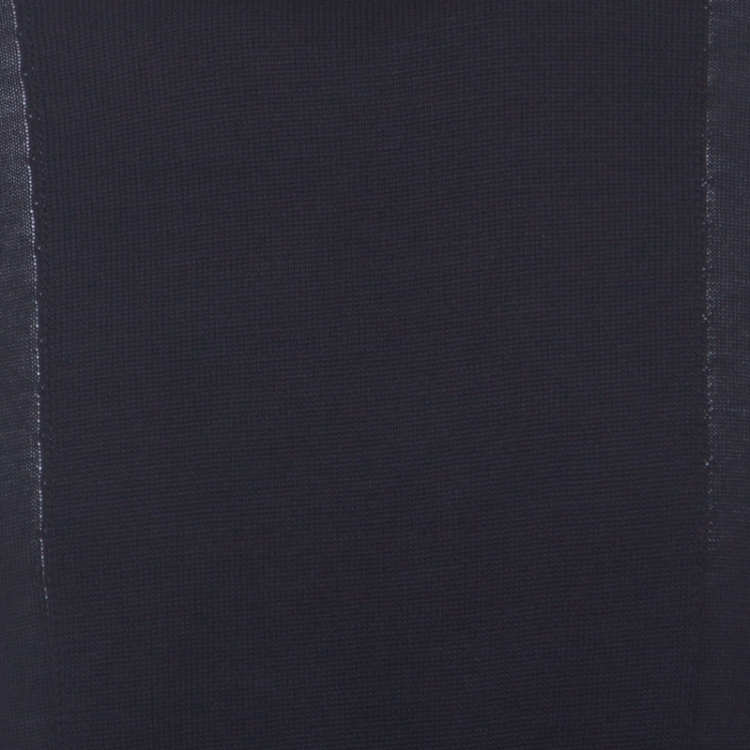Pre Owned Givenchy Navy Blue Knit Crew Neck Sweater L 