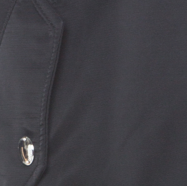 Pre Owned Givenchy Black Minotaur Print Satin Bomber Jacket M