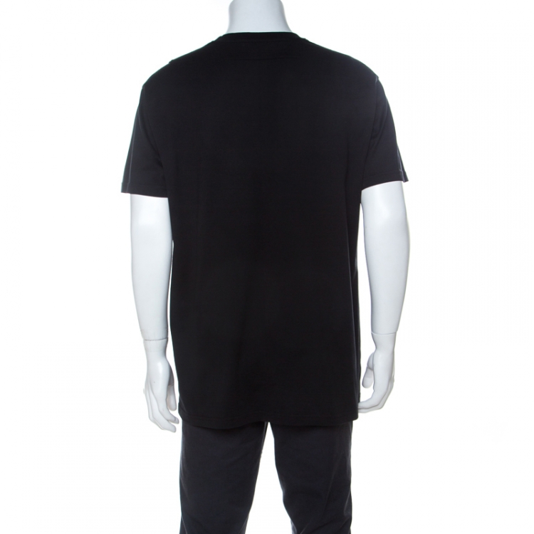 Pre Owned Givenchy Black Cotton I feel Love Oversized T-Shirt S