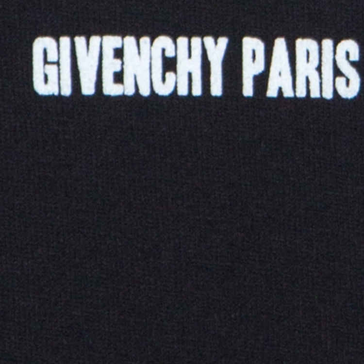 Pre Owned Givenchy Black Cotton I feel Love Oversized T-Shirt S