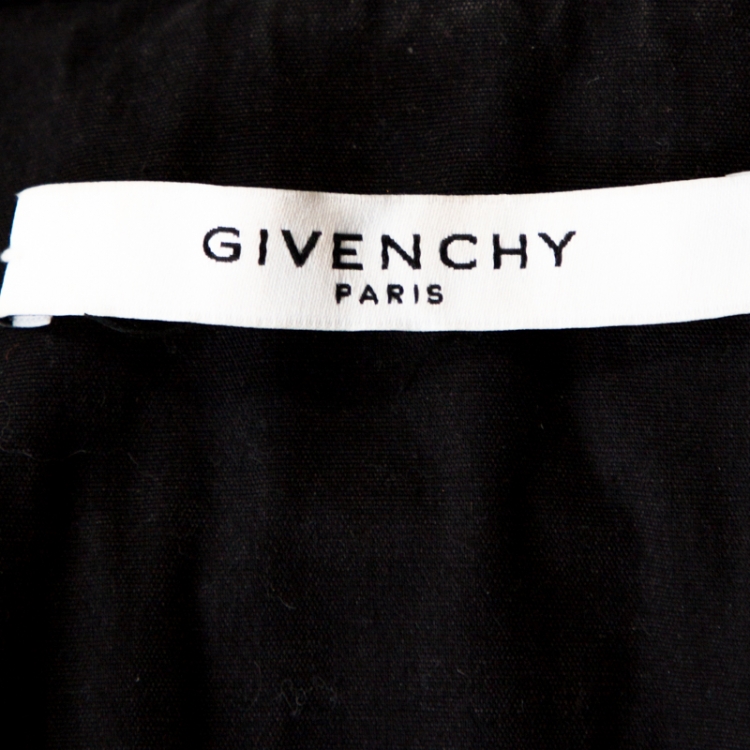 Pre Owned Givenchy Indigo Logo Print Denim Button Front Jacket M
