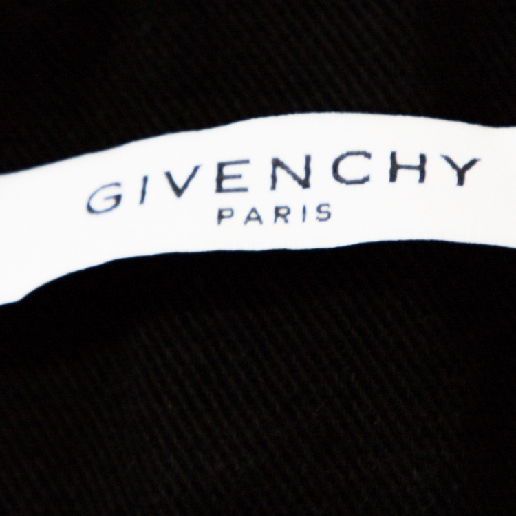 Pre Owned Givenchy Black Distressed Denim Button Front Shirt L