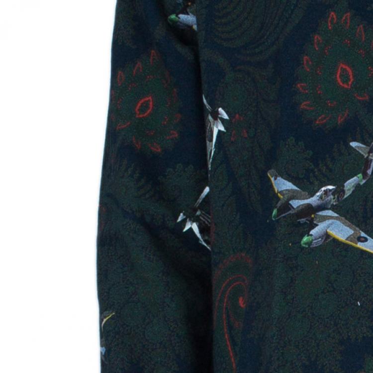 Pre Owned Givenchy Men's Paisley Aeroplane Print Knit Sweater L