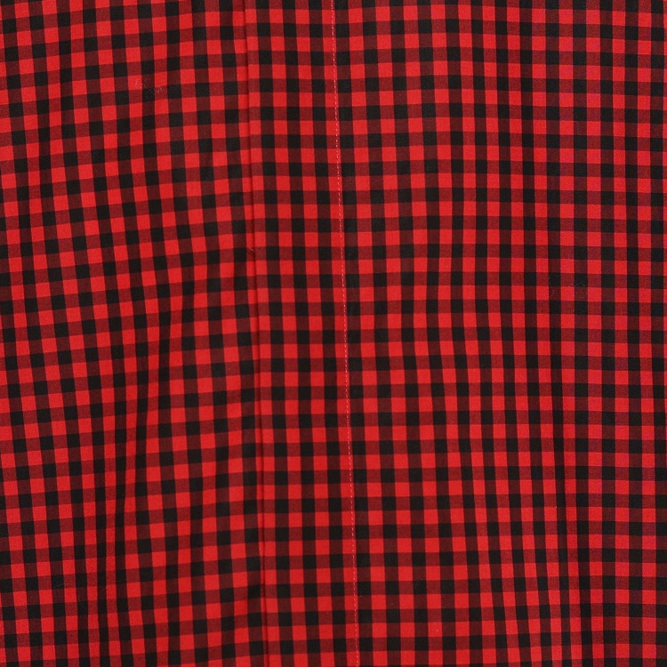 Pre Owned Givenchy Red Gingham Check Star Print Poplin Shirt XXL