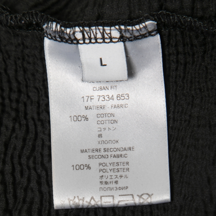 Pre Owned Givenchy Black Distressed Cotton Logo Print Sweatshirt L