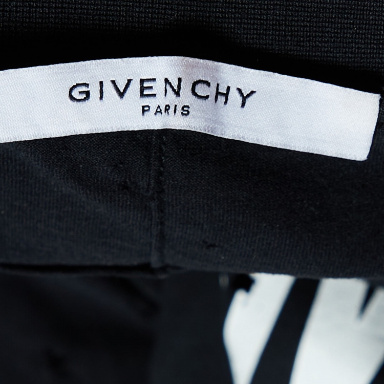 Pre Owned Givenchy Black Logo Print Cotton Oversized Distressed T-shirt L