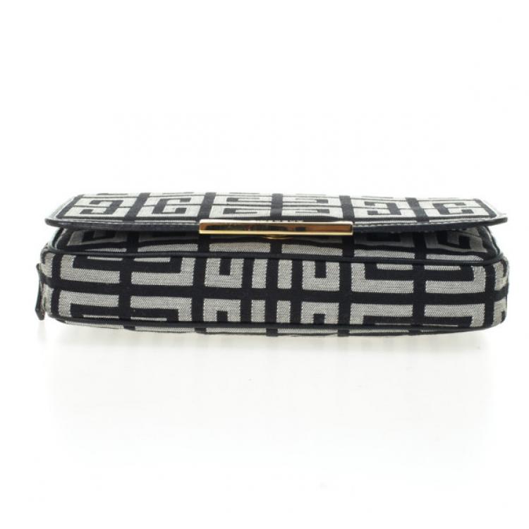 Pre Owned Givenchy Monogram Flap Clutch Wallet Bag