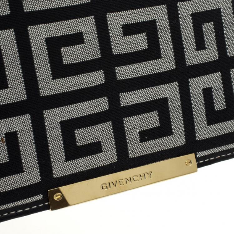 Pre Owned Givenchy Monogram Flap Clutch Wallet Bag