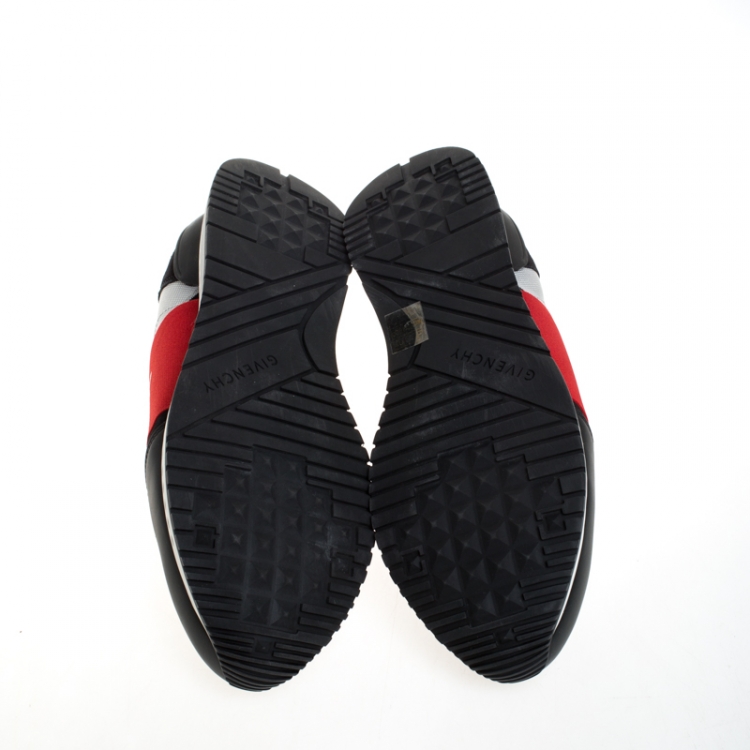 Pre Owned Givenchy Multicolor Leather, Elastic Band And Fabric Urban Street Slip On Sneakers Size 43