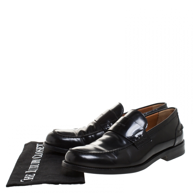 Pre Owned Givenchy Black Leather Loafers Size 43