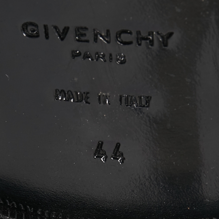 Pre Owned Givenchy Black Leather Slip On Oxfords Size 44