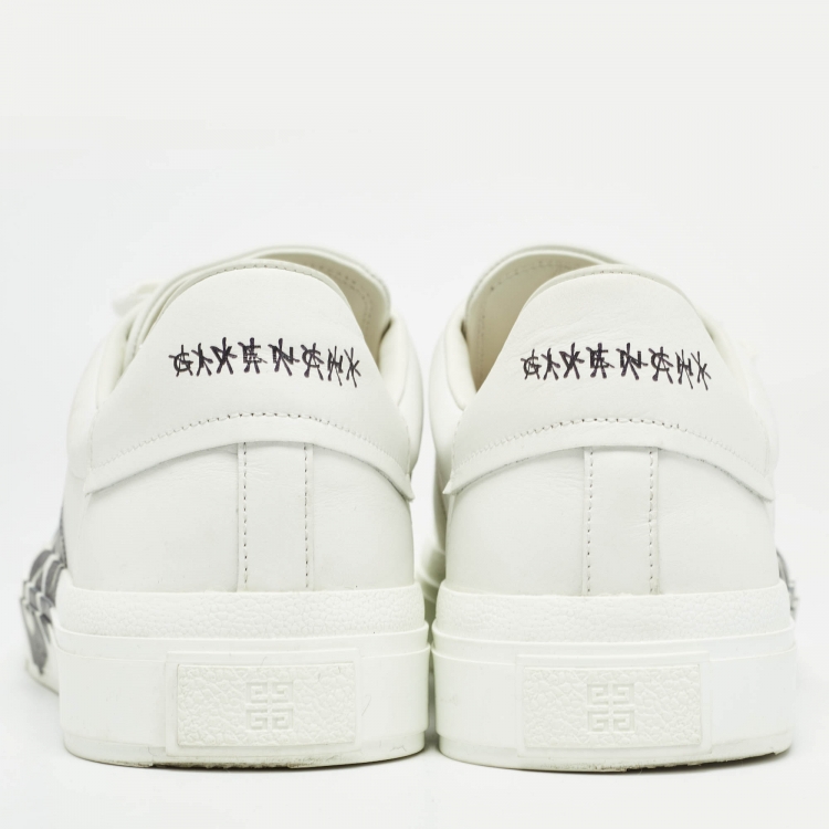 Pre Owned Givenchy White Leather Low Top Sneakers Size 45