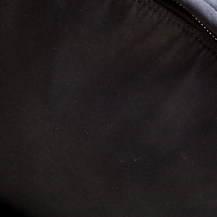 Pre Owned Givenchy Black/Red Logo Strap Nylon and Leather Backpack