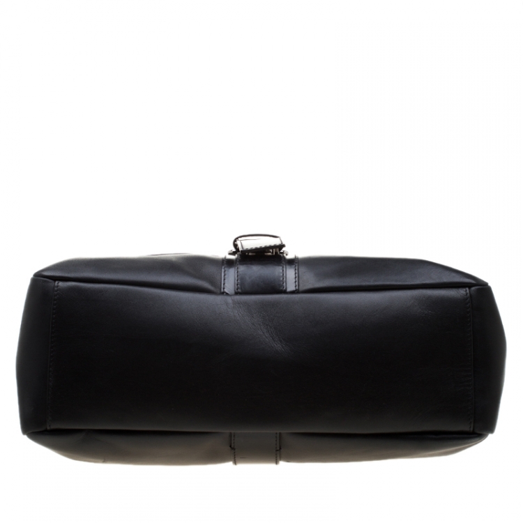 Pre Owned Givenchy Black Leather Briefcase 