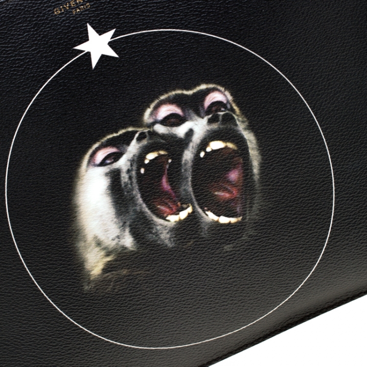 Pre Owned Givenchy Black Monkey Brothers Leather Pouch