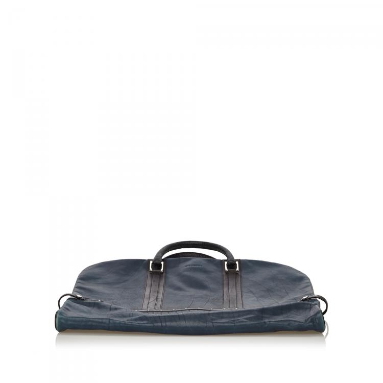 Pre Owned Givenchy Navy Blue Studded Leather Garment Bag