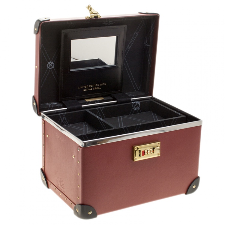 Pre Owned Globe Trotter Burgundy 4 Piece Limited Edition Chivas Regal Luggage Set