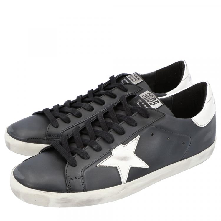 Pre Owned Golden Goose Black Superstar Classic Sneakers Size 39
