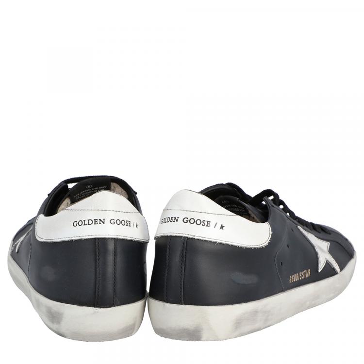 Pre Owned Golden Goose Black Superstar Classic Sneakers Size 39