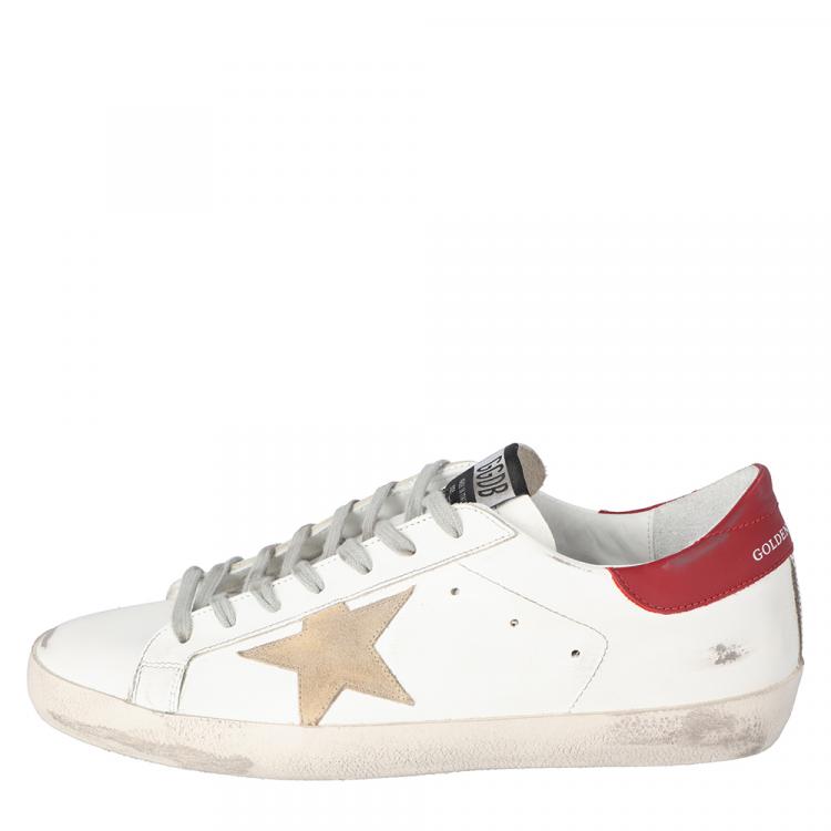 Pre Owned Golden Goose White Superstar Classic Sneakers Size EU 41