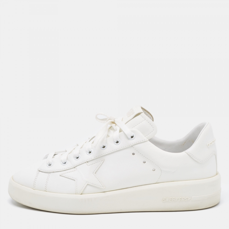 Golden Goose White Leather Super Star Low Top Sneakers Size 41 Golden Goose  | The Luxury Closet