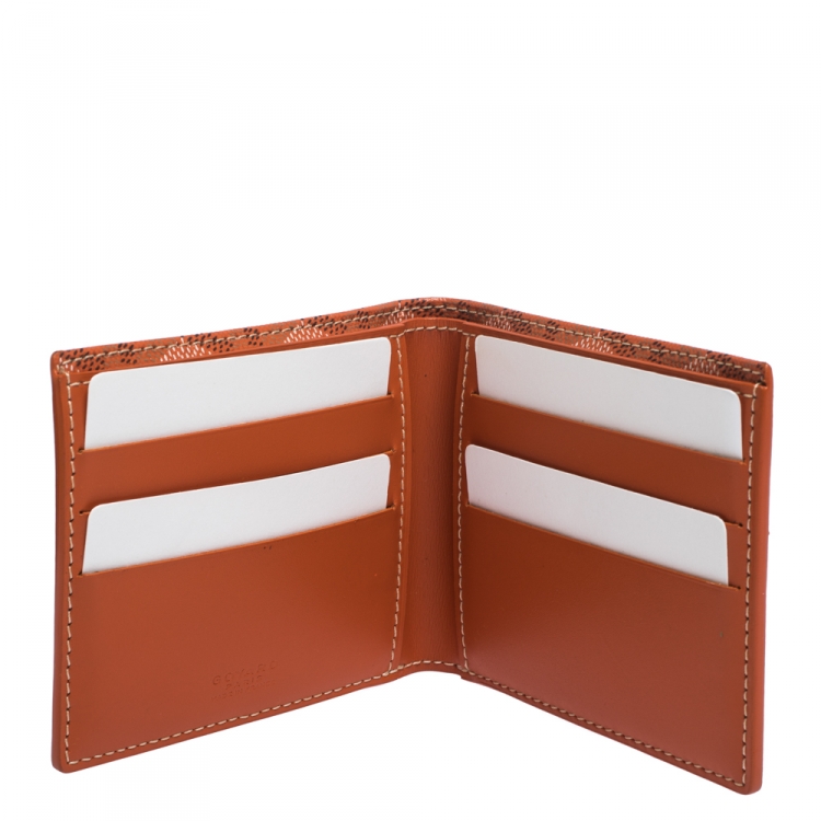 goyard orange wallet