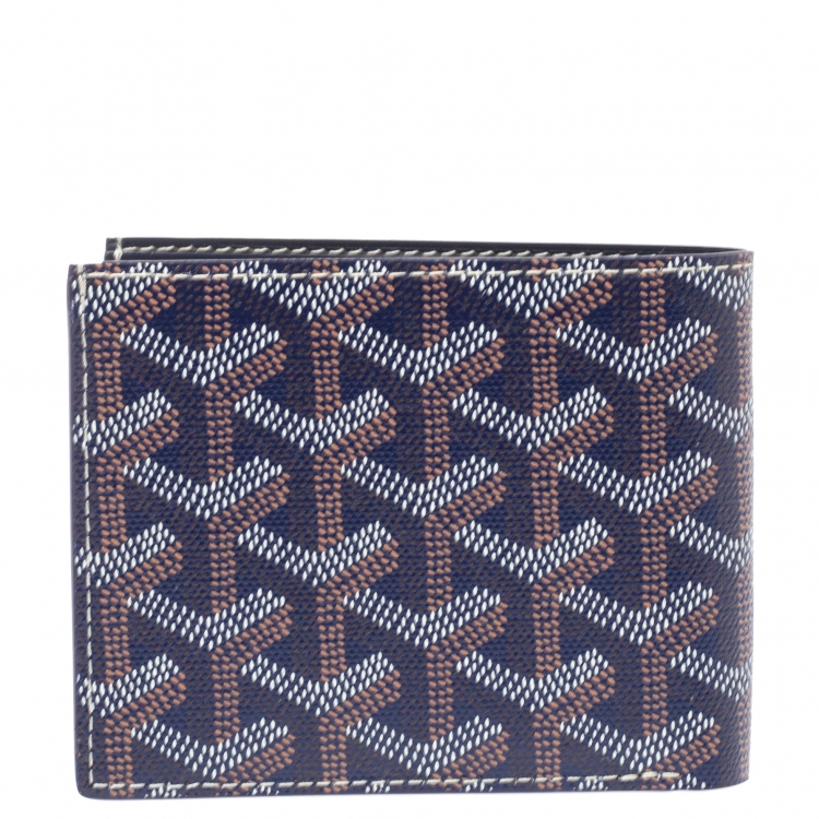 Goyard Blue Goyardine Coated Canvas Bifold Victoire Wallet Goyard | The ...