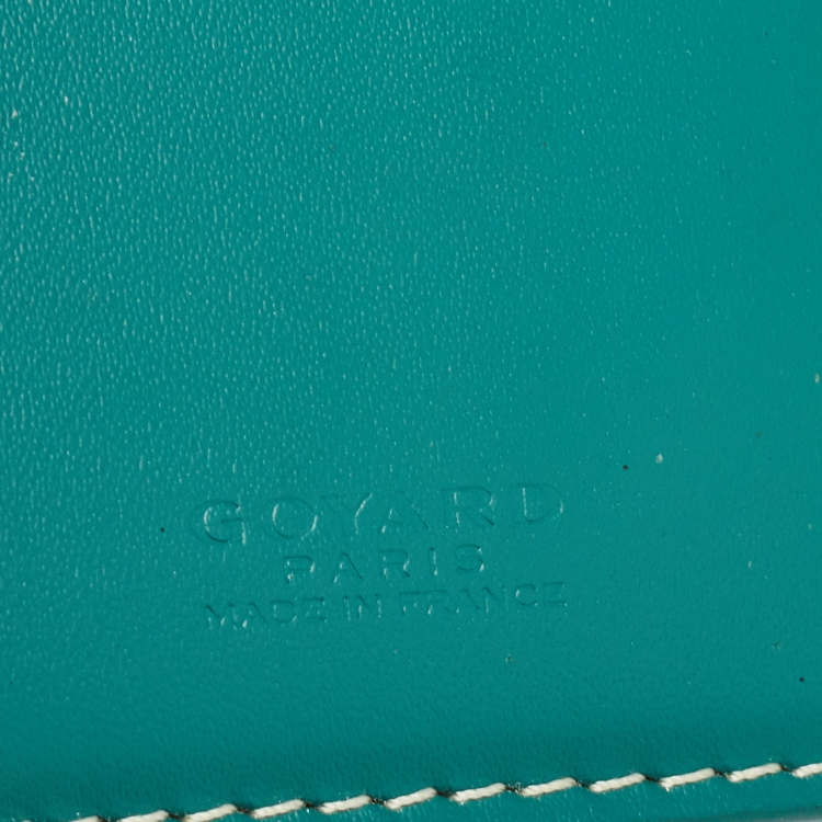 Pre Owned Goyard Green Goyardine Coated Canvas Saint Pierre Card Holder