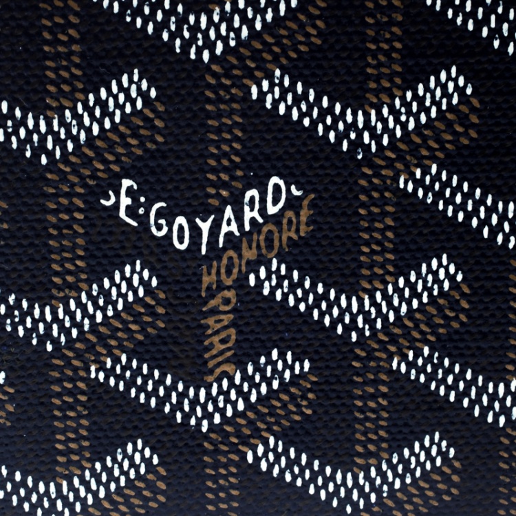 Pre Owned Goyard Dark Blue Coated Canvas Victoire Bifold Wallet